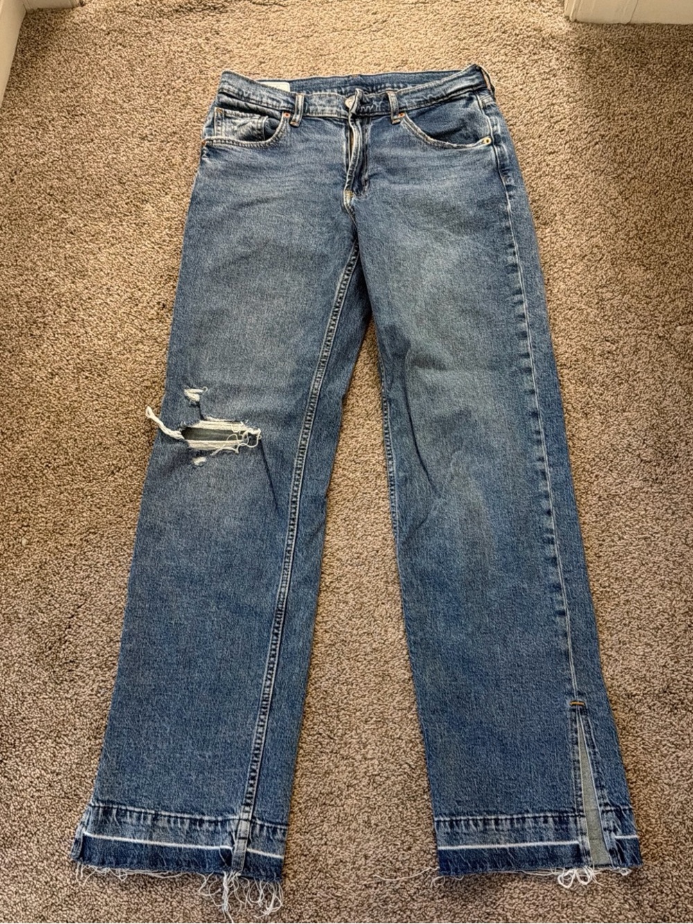 Gap mid rise wide leg jeans